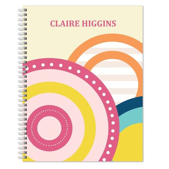 Abstract Circles Spiral Notebook